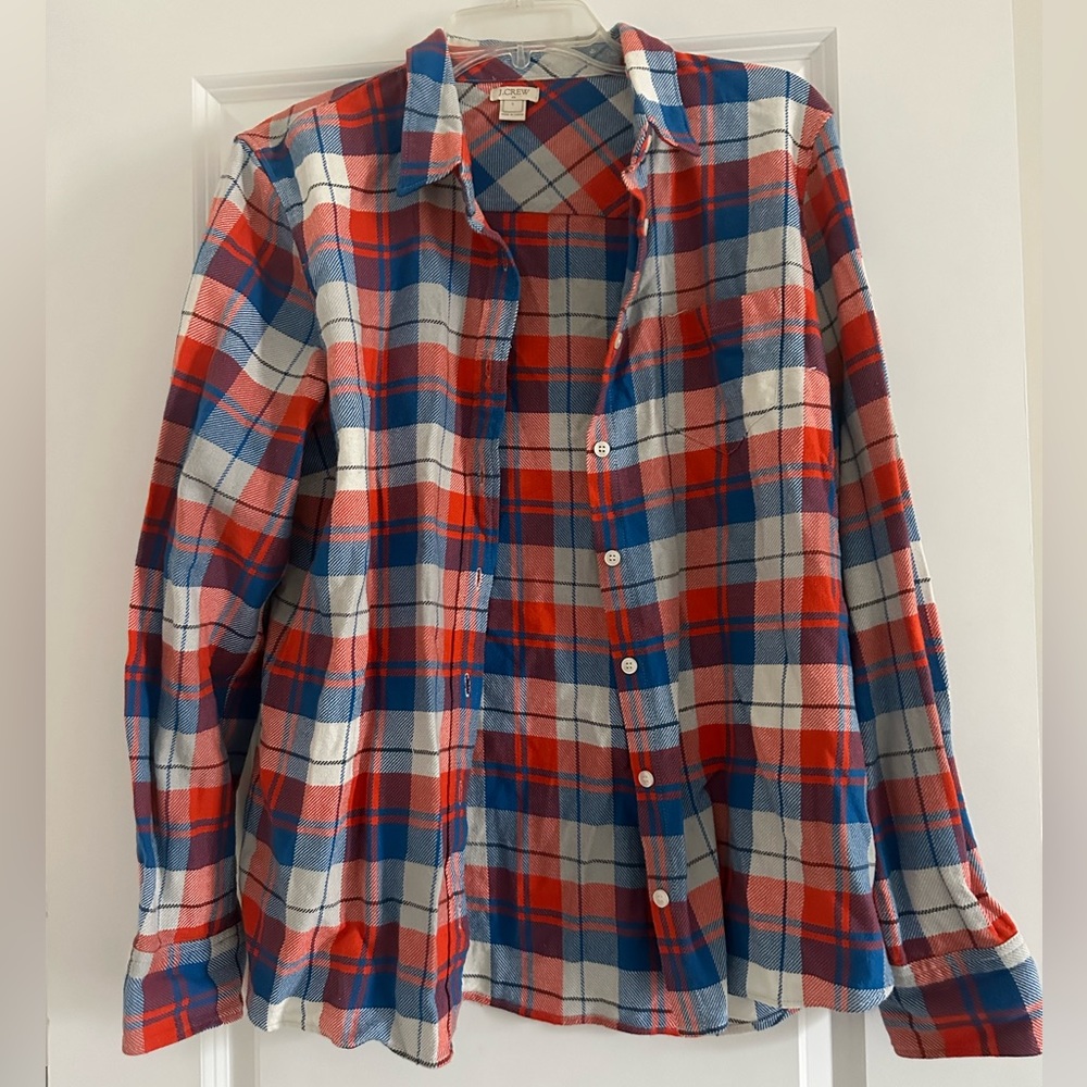 J crew button down flannel shirt